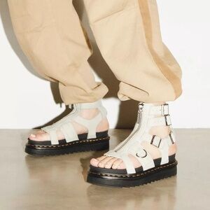 Dr. Martens Cream Gladiator Platform Sandals